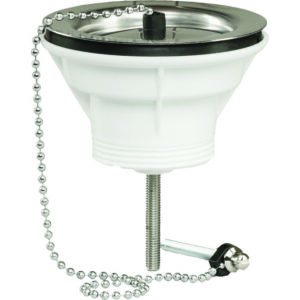 Bonde d'évier à bouchon-chaînette - VALENTIN - Inox - Ø60 mm - Valentin