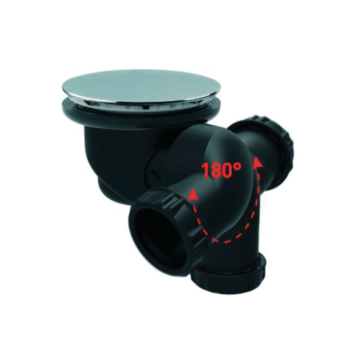 Bonde ronde de douche - VALENTIN- Goulue - Ø 90 mm - Sortie orientable à 180° - Valentin – Image 2
