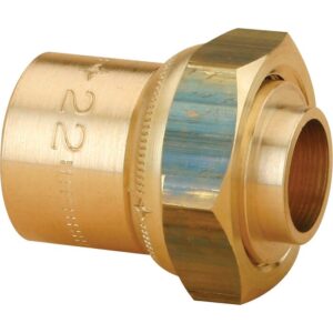 Raccord gaz droit femelle JPG à braser – CHUCHU – 2 pièces – JPG 3/4" – Cu Ø 22 - Chuchu Decayeux