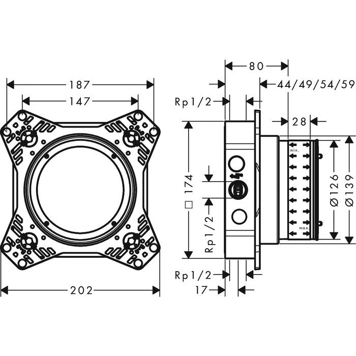 Corps d'encastrement - iBox universal 2 - HANSGROHE - DN15 - Hansgrohe – Image 4