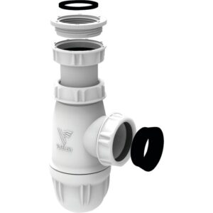 Siphon d'évier – VALENTIN – Entrée 1"1/2 ou 1"1/4 – Sortie Ø32/40 mm – NF - Valentin