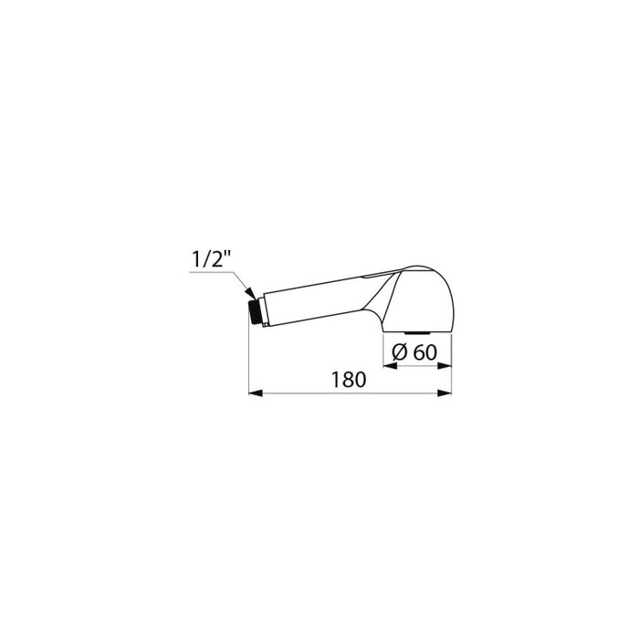 Douchette lavabo - DELABIE - Avec inverseur - L.180 mm - Delabie – Image 2