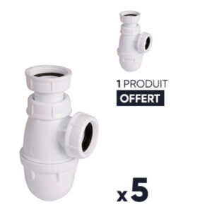 Siphon de lavabo à culot - Nicoll - Lot de 5 + 1 offert - Nicoll