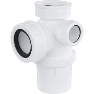 Siphon d'évier à culot blanc - VALENTIN - 1"1/2 - – Ø40 mm – Débit 56 L/min - Valentin