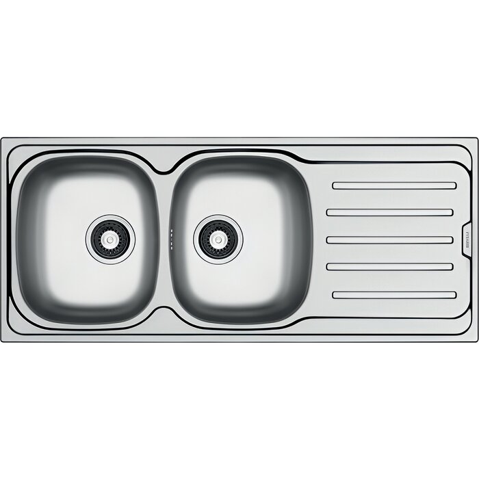 Evier à encastrer - NORD INOX - Derby - Deux cuve - 1160x500mm - NORD INOX