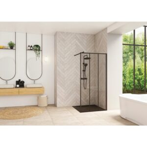 Paroi de douche simple – KINEDO – Smart Design Solo – 120 cm – Verre anticalcaire - Kinedo