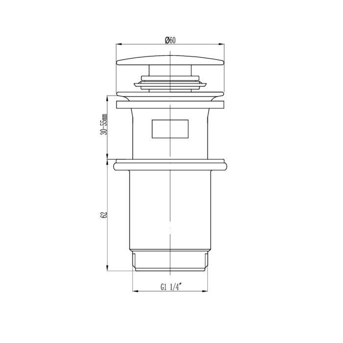 Bonde de lavabo - ODYSSEA - Clic-Clac - Clapet chromé - M 1"1/4 - Odyssea – Image 2