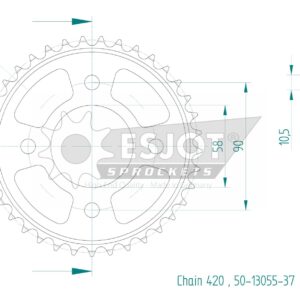 Couronne Acier - 37 Dents - Made in Germany