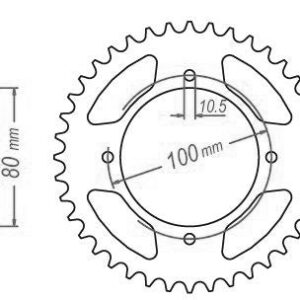 Couronne Acier Suzuki - 428 - 45 Dents - Similaire JTR1794 - Made in Germany