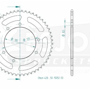 Couronne Acier - 428 - 53 Dents - Made in Germany