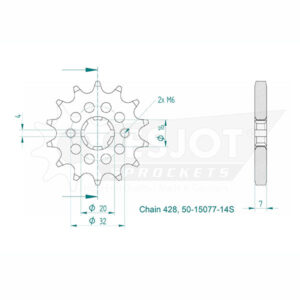 Esjot - Pignon - 428 - 14 dents Made in Germany