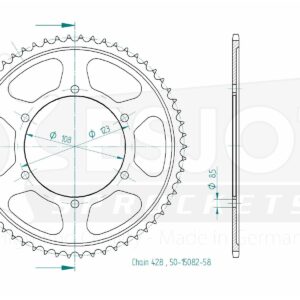 Couronne Acier - 428 - 58 Dents - Made in Germany