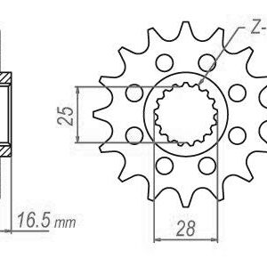 Pignon KTM - 525 - 17 Dents - Similaire JTF1904 - Made in Germany
