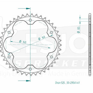 Couronne Acier BMW - Trous 8.5mm - 525 - 41 Dents - Made in Germany