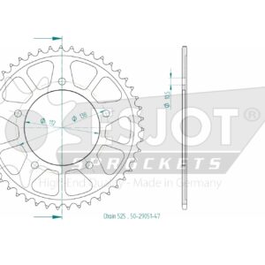Couronne Acier - 525 - 47 Dents - Made in Germany