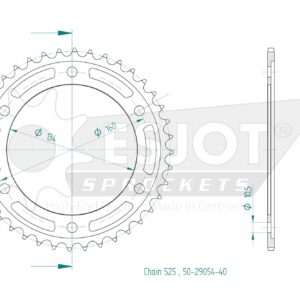 Couronne Esjot - Honda - 525 - 40 dents