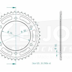 Couronne Esjot - Honda - 525 - 43 dents
