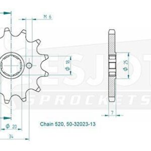 Pignon - 520 - 12 Dents - Made in Germany
