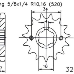 Pignon - 520 - 14 Dents - Made in Germany