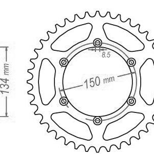 Couronne Acier TT Ultralight Kawasaki - 520 - 51 Dents - Similaire JTR460 - Made in Germany