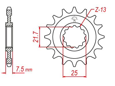 Pignon Lightweight Kawasaki-Yamaha - 520 - 16 Dents - Made in Germany – Image 2