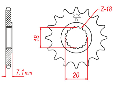 Pignon TT Lightweight compatible avec la marque Suzuki - 520 - 12 Dents - Similaire JTF427 - Made in Germany – Image 2