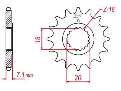 Pignon TT Lightweight compatible avec la marque Suzuki - 520 - 12 Dents - Similaire JTF427 - Made in Germany – Image 3