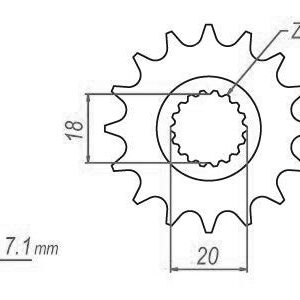 Pignon TT Lightweight Suzuki - 520 - 14 Dents - Similaire JTF427 - Made in Germany