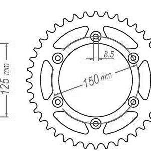 Couronne Acier TT Ultralight Husaberg-Husqvarna-KTM - 520 - 51 Dents - Made in Germany