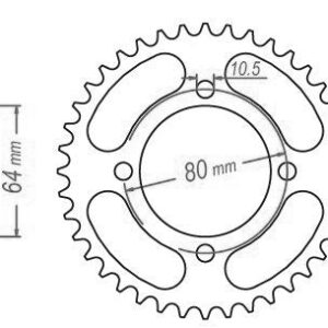 Couronne Acier Adly-Aeon-Yamaha - 520 - 32 Dents - Similaire JTR1910 - Made in Germany