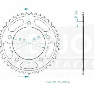 Couronne - 520 - 41 Dents - Made in Germany