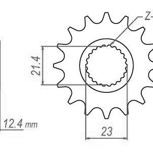 Pignon Yamaha - 520 - 14 Dents - Similaire JTF1593 - Made in Germany