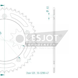 Couronne Acier - 47 Dents - Made in Germany