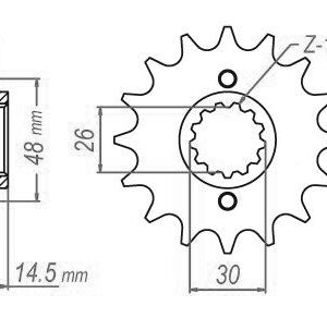 Pignon Honda - 530 - 18 Dents - Similaire JTF339 - Made in Germany