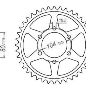 Couronne Acier Kawasaki - 530 - 41 Dents - Similaire JTR488 - Made in Germany