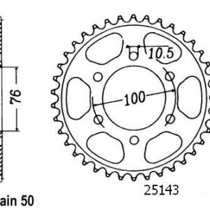 Couronne Acier Suzuki - 530 - 48 Dents - Similaire JTR816 - Made in Germany
