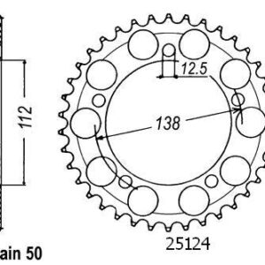 Couronne Acier Honda - 530 - 39 Dents - Similaire JTR302 - Made in Germany