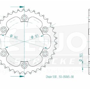 Esjot - Couronne - 530 - 38 dents