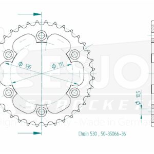 Esjot - Couronne - 530 - 36 dents