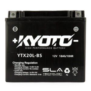 Batterie KYOTO VRLA GTX20L-BS SLA-AGM - Sans Entretien - Prête à l'Emploi