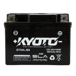 Batterie KYOTO VRLA Gtx4L-bs SLA AGM - Sans Entretien - Prête à l'Emploi