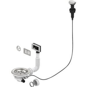 Bonde évier - VALENTIN - Automatique - 1 cuve Ø 90 mm - Valentin