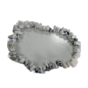 Bracelet Chipstone - Jaspe Blanc- Vendu par 1