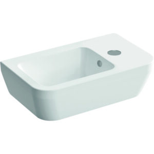 Lave-mains rectangulaire mural - Sider - Blanc brillant - Longueur 370 mm - SIDER
