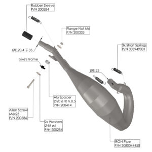 Corps Seul (Détente) HEADER PIPES 50 SE-RS / SM-RS / SM-R / SE-R 2021/2023