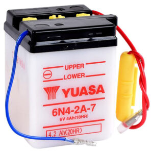 Batterie YUASA 6N4-2A-7 Conventionnelle Avec Entretien - Livrée Sans Acide