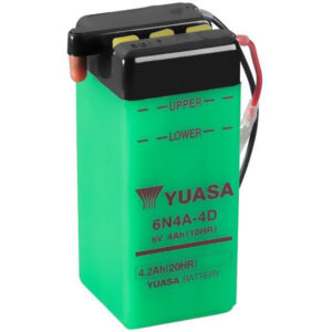 Batterie YUASA 6N4A-4D Conventionnelle Avec Entretien - Livrée Sans Acide
