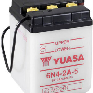 Batterie YUASA 6N4-2A-5 Conventionnelle Avec Entretien - Livrée Sans Acide