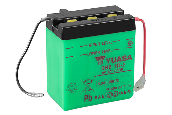 Batterie YUASA 6N6-1D-2 Conventionnelle Avec Entretien - Livrée Sans Acide