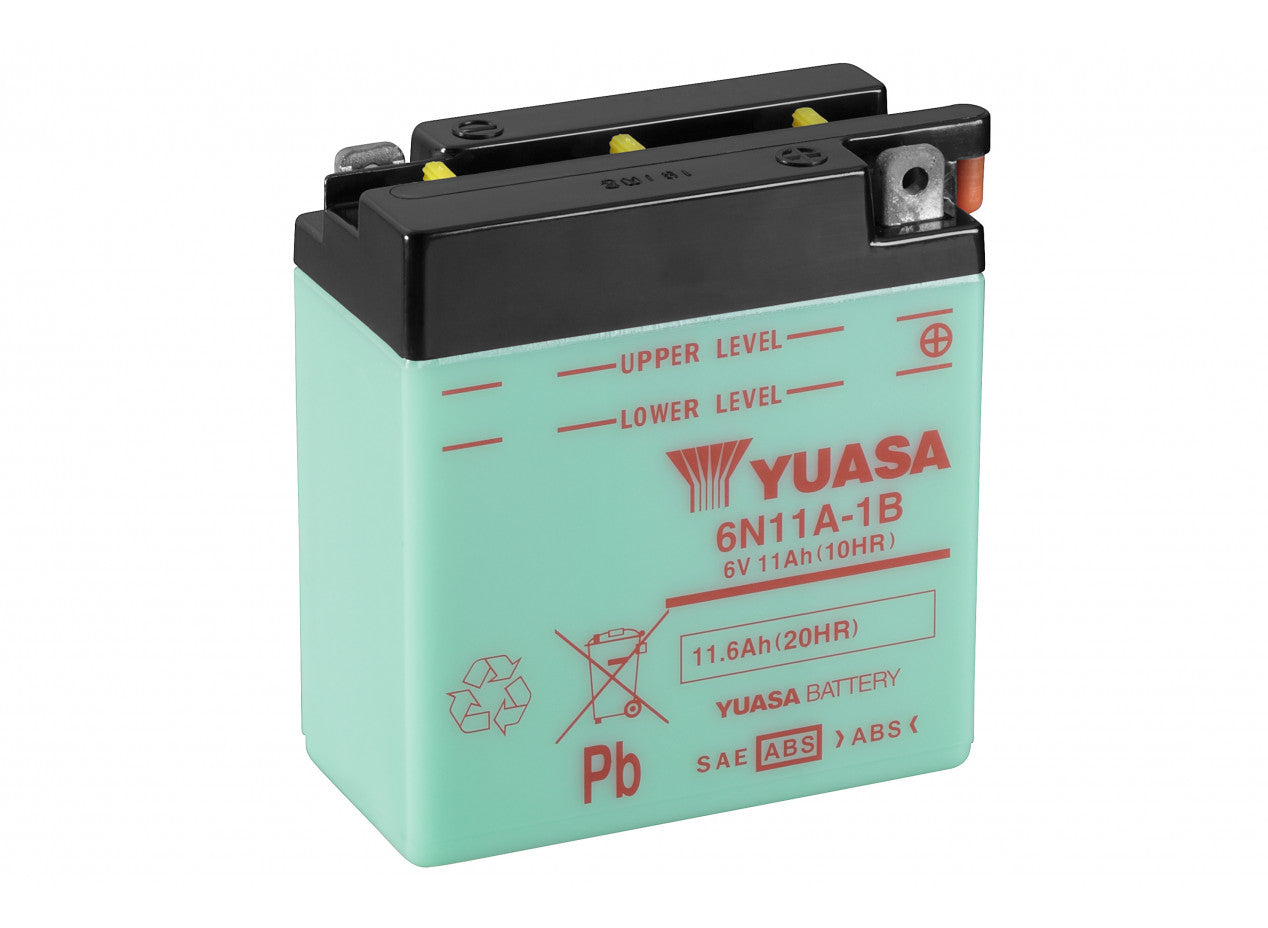 Batterie YUASA 6N11A-1B Conventionnelle Avec Entretien - Livrée Sans Acide